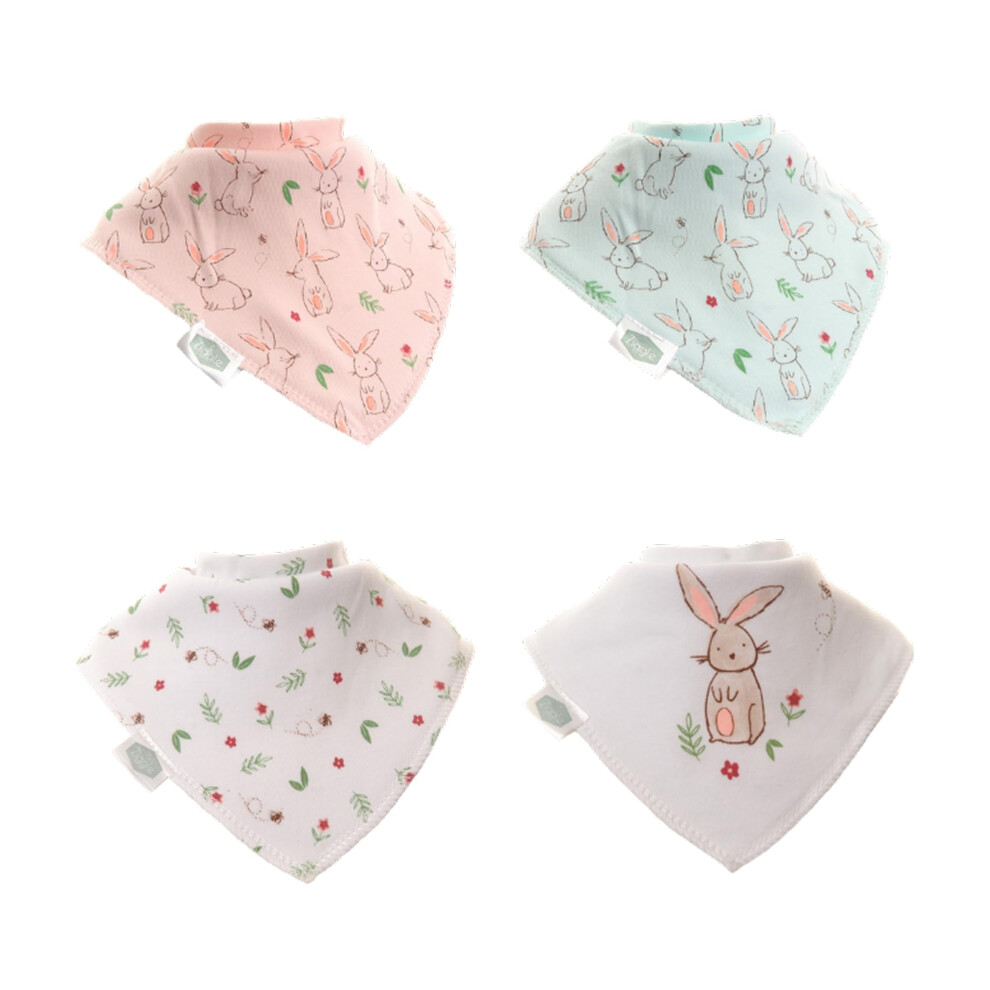 Bandana Dribble Bibs - Cotton Front Baby Bibs Newborn To 24 Months - Newborn Gifts - Baby Bibs For Comfortable Kids - Bunnies Ziggle