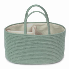 Kodomoore Nappy Caddy – Cotton Rope Baby Storage Basket for Newborn Essentials – Portable Organiser for Changing Table, Nursery or Car
