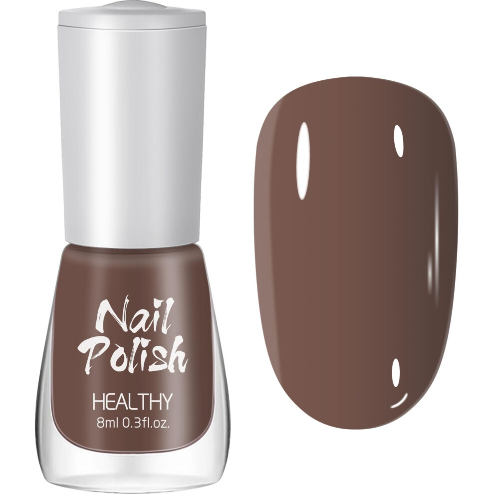 Herbinsols Brown Chocolate Nail Polish - Nail Varnish Quick Dry - High Glossy & Chip Resistant Chocolate Nail Polish