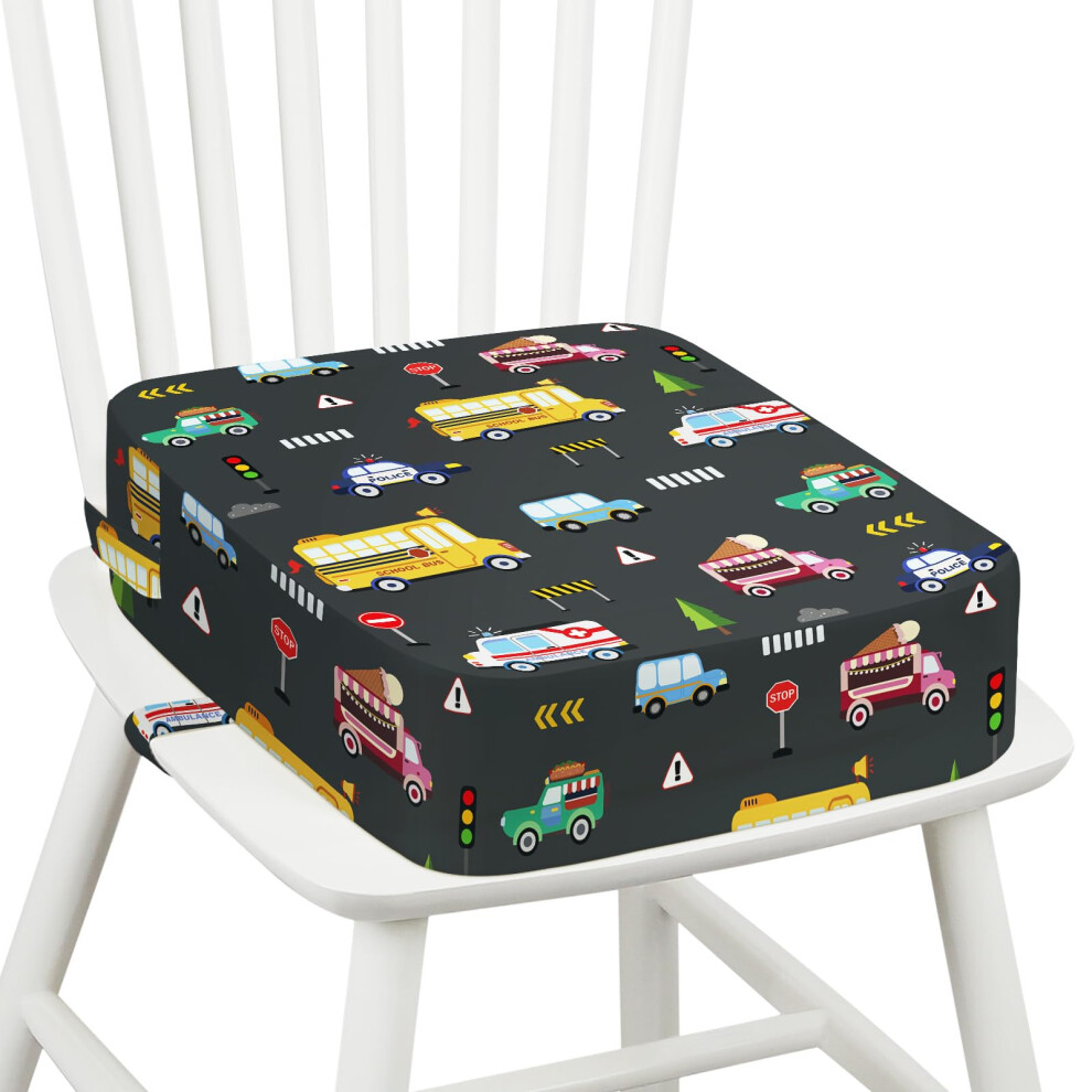 Omedecal Toddler Booster Seat For Dining Table, 10Cm Thick Strong Support Kids Booster Cushion With Adjustable Straps