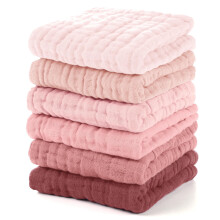 Unnivoll Muslin Cloths for Baby 100% Cotton Muslin Squares Baby Wash Cloth Baby Essentials for Newborn Boys Girls Large 30x30CM Extra Soft and
