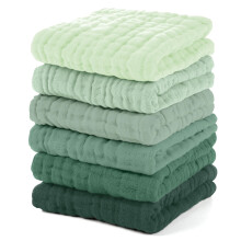 Unnivoll Muslin Cloths for Baby 100% Cotton Muslin Squares Baby Wash Cloth Baby Essentials for Newborn Boys Girls Large 30x30CM Extra Soft and