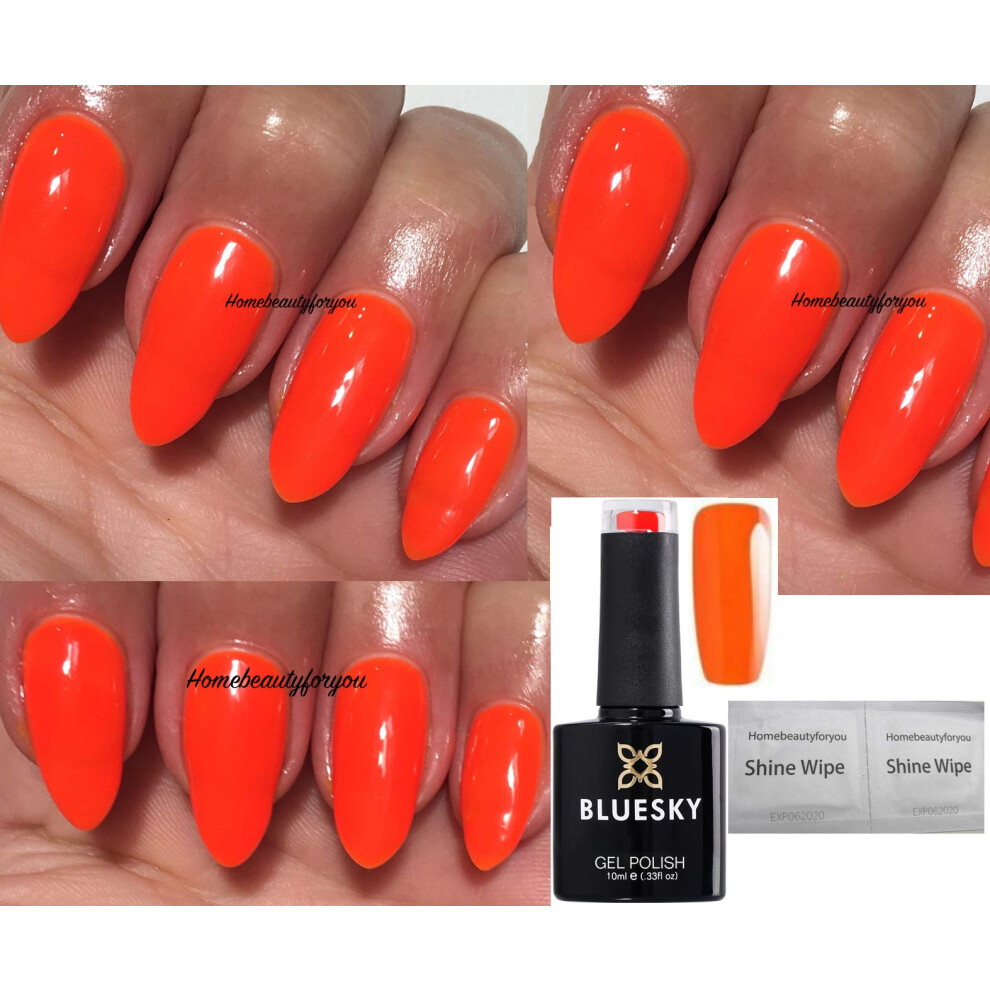 Bluesky Orange Gel Polish Neon Sunset Boulevard Neon 30 Nail Uv Led Soak Off 10Ml