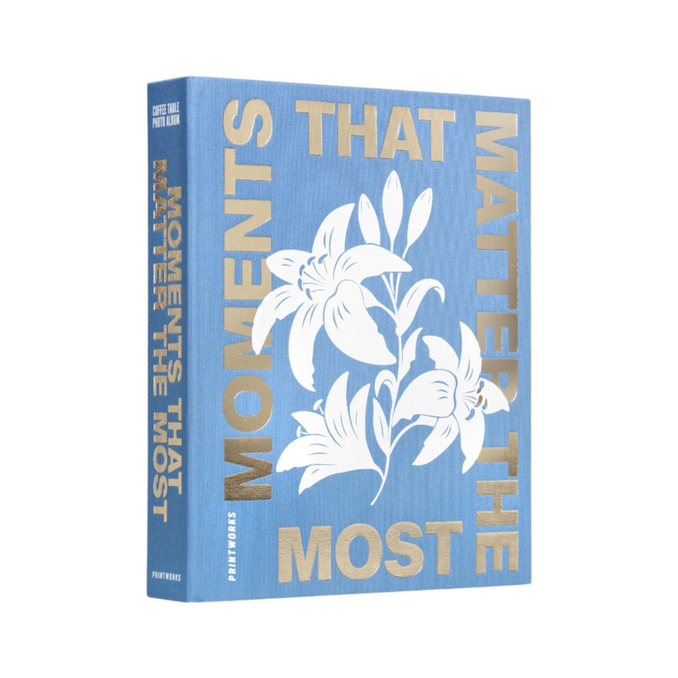 Moments That Matter The Most - Photo Album 4X6 – Elegant Coffee Table Book For Photos & Notes Sky Blue Printworks