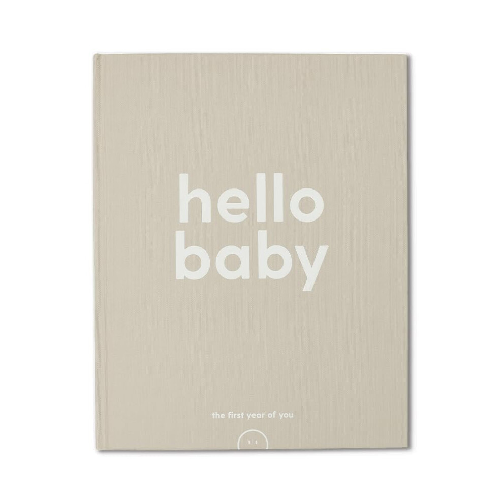 Hello Baby Memory Book Unisex Milestone Journal For Newborn Lightweight Durable Keepsake Diary With Love Letter Comfortable Design Ideal Grey Mori