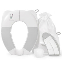 Bebamour Foldable Toddler Toilet Seat, Portable Travel Potty Training Seat with Non-Slip Pads & Splash Guard