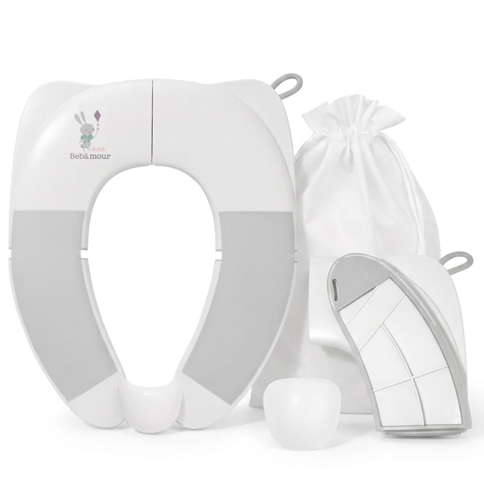 Bebamour Foldable Toddler Toilet Seat, Portable Travel Potty Training Seat With