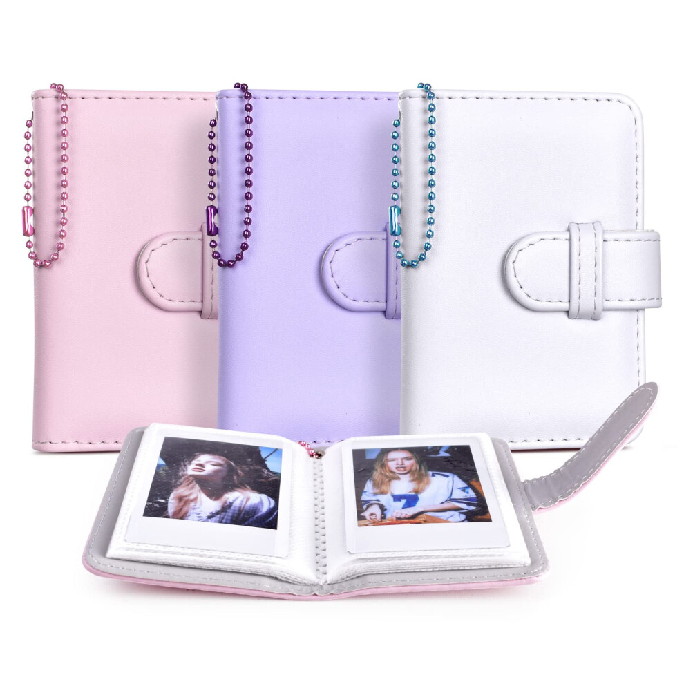 3 Pack - Mini Photo Albums For Fujifilm Instax Mini Film 54X86mm, 2X3 Pocket Size Photo Album For Fujifilm Instax Mini 13 12 11 9 8 7S 8+ 99 Hiyqin