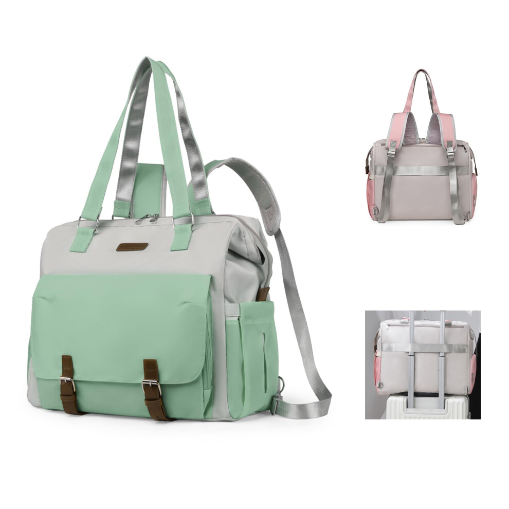 Baby Changing Bag,Travel Diaper Bag Converts Into Backpack,Baby Diaper Tote,Waterproof Multi-Function Large Capacity Mommy Bag For Fexkean
