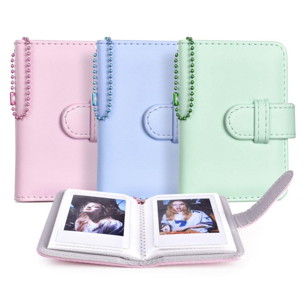 3 Pack - Mini Photo Albums For Fujifilm Instax Mini Film 54X86mm, 2X3 Pocket Size Photo Album For Fujifilm Instax Mini 13 12 11 9 8 7S 8+ 99 Hiyqin