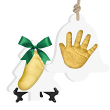 Baby Handprint Ornament Kit - Personalized Handprint Keepsake with Hand Print Mold Kit, Non-Toxic Clay for Newborns & Pets