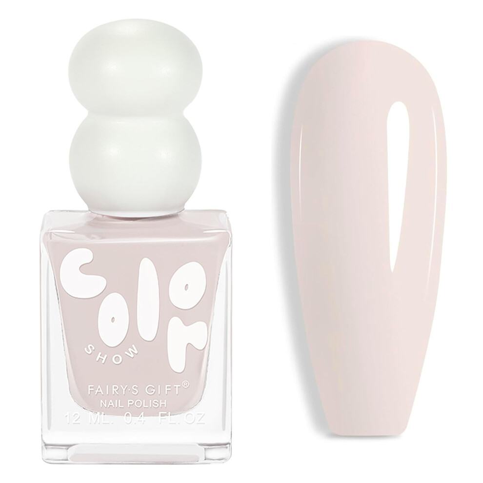Herbinsols Cream Nude Nail Polish - 12Ml Quick Dry Nail Polish Nude - Neutral Glossy Finish Air Dry Oil-Base Nail Varnish