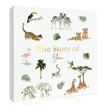 Eviepops Prints Baby Memory Book, Luxury Keepsake Gift for Mum to be, Milestone Record & Photo Album Birth to Age 5, Gender Neutral for Boy or Girl,