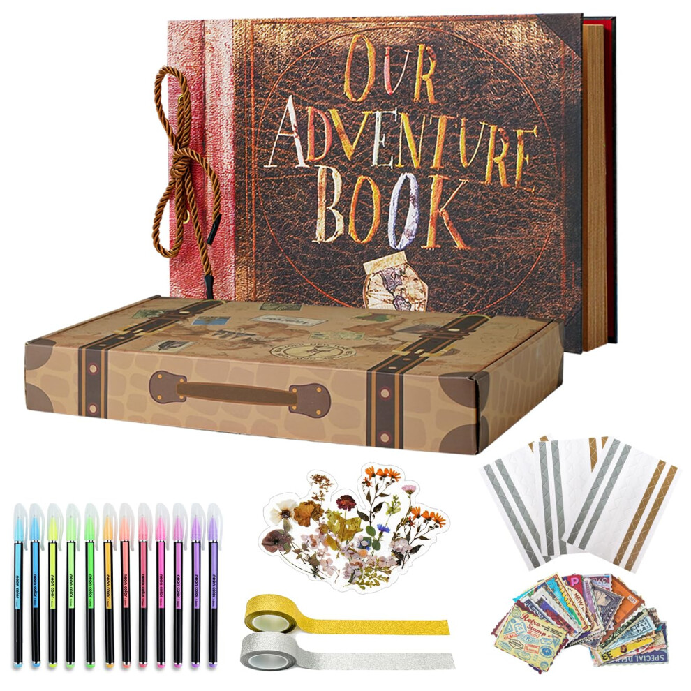 Our Adventure Book Scrapbooks Album Up Movie Scrap Photo Book Embossed Words With Luxury Diy Kit Memory Travel Journal Valentine's Day Gifts Vienrose