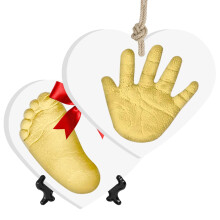 Baby Handprint Ornament Kit - Personalized Handprint Keepsake with Hand Print Mold Kit, Non-Toxic Clay for Newborns & Pets