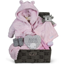 Baby Girl Gift Hamper Pink Baby Hamper Large Basket Newborn Deer Comforter Blanket Baby Shower Special Unique New Present Soft