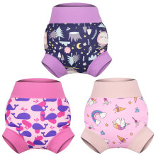 MOEMOE BABY Swim Nappy Reusable Swim Nappies for Toddler,Washable Swimming Nappies for Girls,Pink,5 Years
