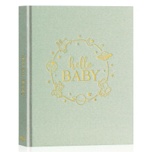 Lanpn Hello Baby Memory Book for Boy Girl - Linen Hardcover Baby Book Keepsake for New Parents