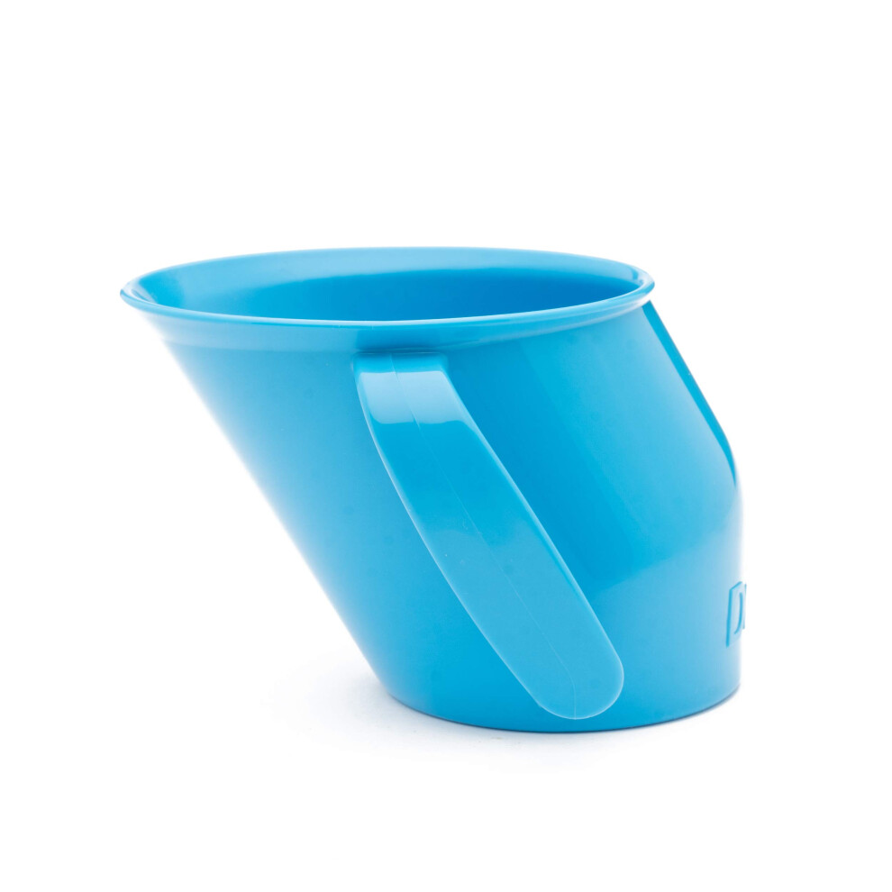 Cup, Open Cup For Training Baby 6 Months-3 Years, 200Ml, Slanted Weaning Cup With Handles For Learning To Drink, Bpa Free (Blue) Blue Doidy
