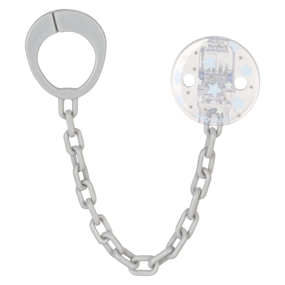 Baby-Nova Dummy Chain With Clip And Adapter Ring - Soother Holder For Baby - Fits Any Soother - Stroller Acessory - Newborn Essentials - Bpa-Free
