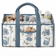 Blissful Diary Nappy Caddy Organiser, Baby Diaper Caddy for Nappy Station, Stylish Storage Basket for Newborn Essentials