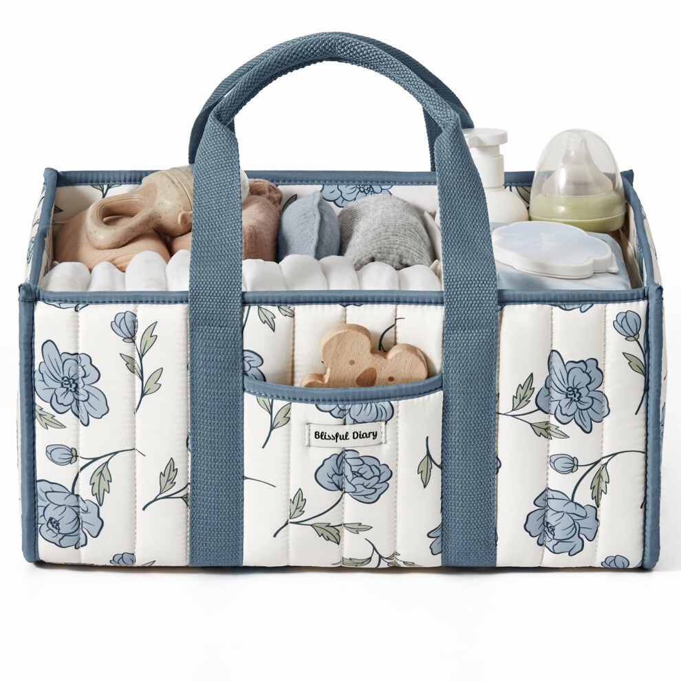 Nappy Caddy Organiser, Baby Diaper Caddy For Nappy Station, Stylish Storage Basket For Newborn Essentials Blissful Diary