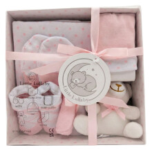 Little Lullaby Newborn 7 Piece Luxury Boxed New Born Baby Gift Set (0-3 Months), Newborn Baby Essentials & New Baby Girl Gift