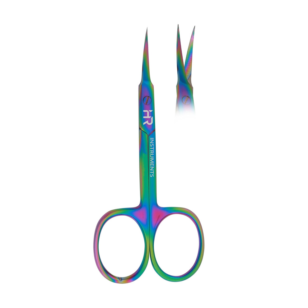 Hr Instruments Professional Cuticle Scissors, Stainless Steel Manicure Scissors, Multi-Purpose Small Eyebrow, Cuticles, Dead Skin, Eyebrows