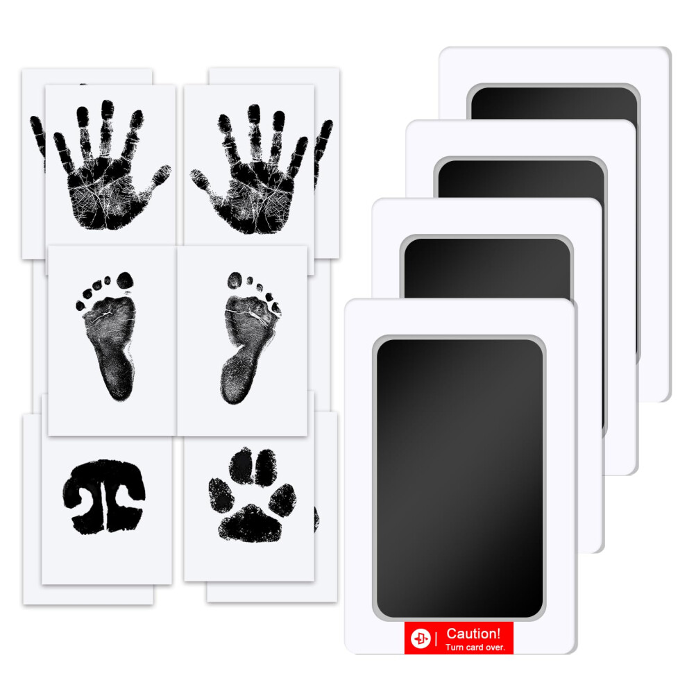 Baby Hand And Footprint Kit Inkless - Mess Free Ink Pad, Paw Print Kit For Dogs And Cats, Safe Clean Touch Ink Pads For Newborn Handprints Tatuner