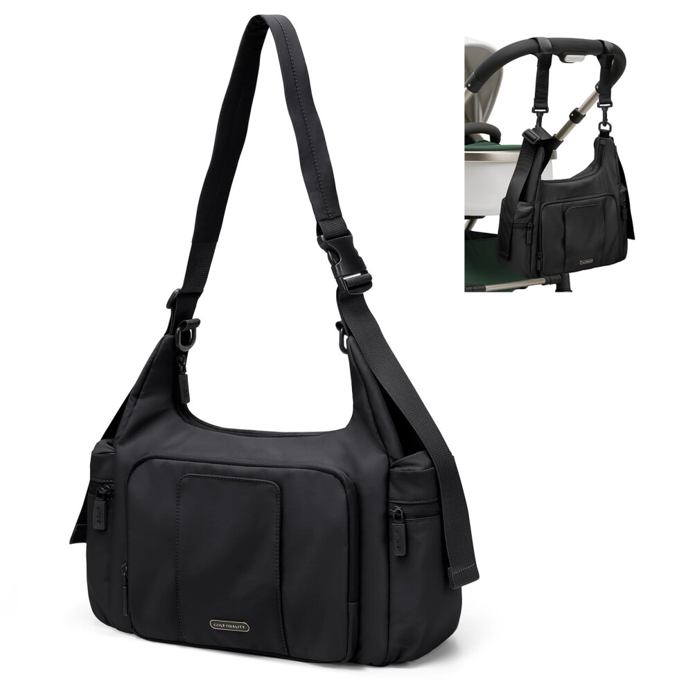 Large Diaper Bag Messenger With Stroller Straps And Insulated Pockets,Multifunction Nappy Bags, Hospital Maternity Tote Handbag Golf Quality