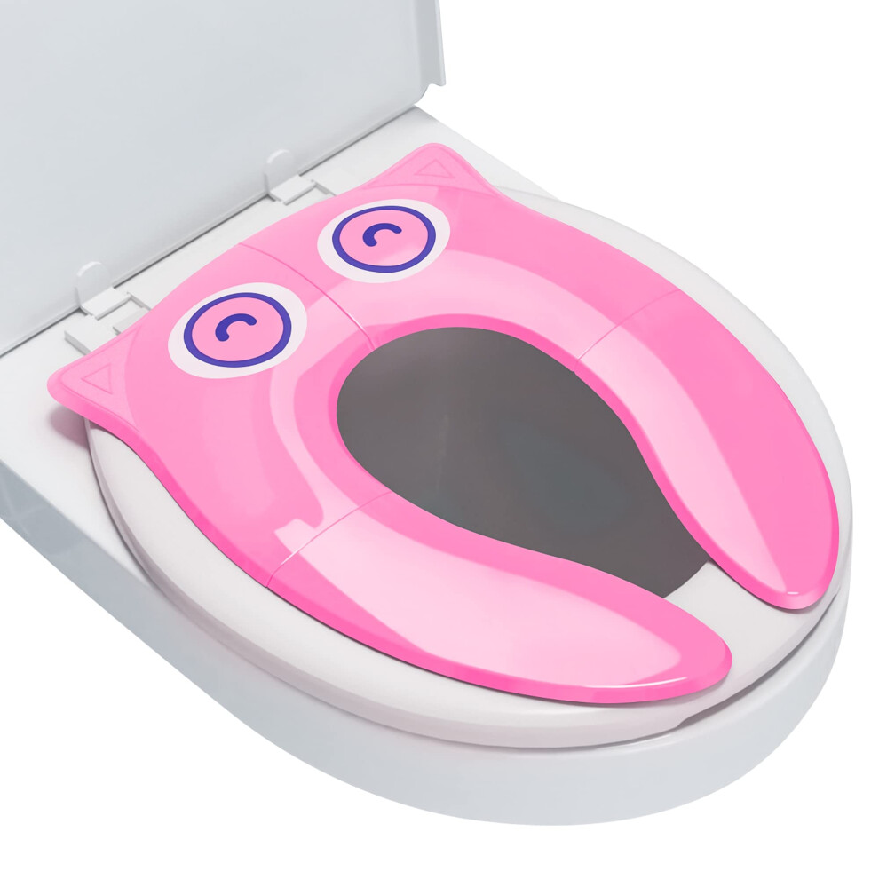 Maliton Potty Training Toilet Seat For Baby Girls，Foldable Travel Toilet Seat To