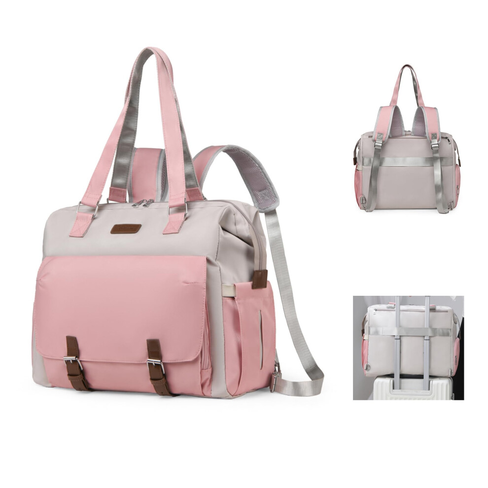 Fexkean 3 In 1 Diaper Bag Backpack,Travel Tote Converts Into Backpack,Diaper Bag Tote,Waterproof Multi-Function Large Capacity Mommy Nappy