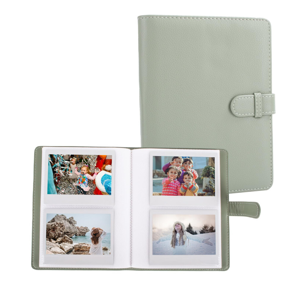 80 Pockets Photo Album For Instax Wide Evo/Link Wide/Wide 400 Camera Film,Lychee Texture Pu Leather Album For Wide 300/Wide 210 Muziri Kinokoo