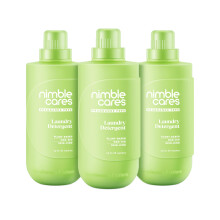 Nimble Cares Plant Based Non Bio Laundry Detergent (3 * 800ML, Fragrance Free)