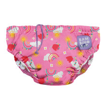 Bambino Mio, Reusable Swim Nappy Pant for Baby and Toddler - Happy Days (Age 6-12 Months), Boys and Girls