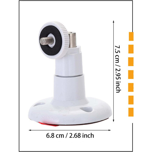PAIKIUU 2Pcs Adhesive Ring Camera Mount Wall Mount without Drilling, Ring Camera Mounting Bracket Stick Up Mount 360 Degree Adjustable Screwless for 1