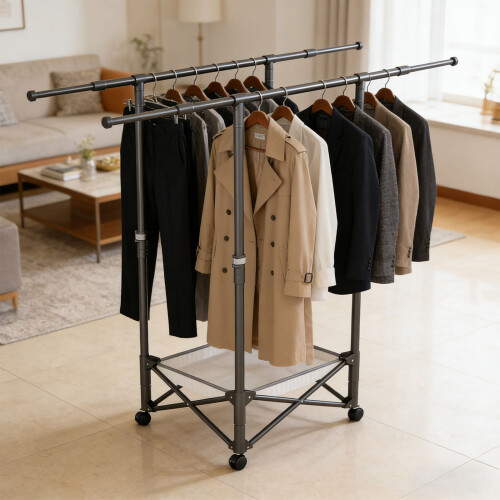 Sturdy Metal Folding Drying Stand For Home Use Having-Black 2