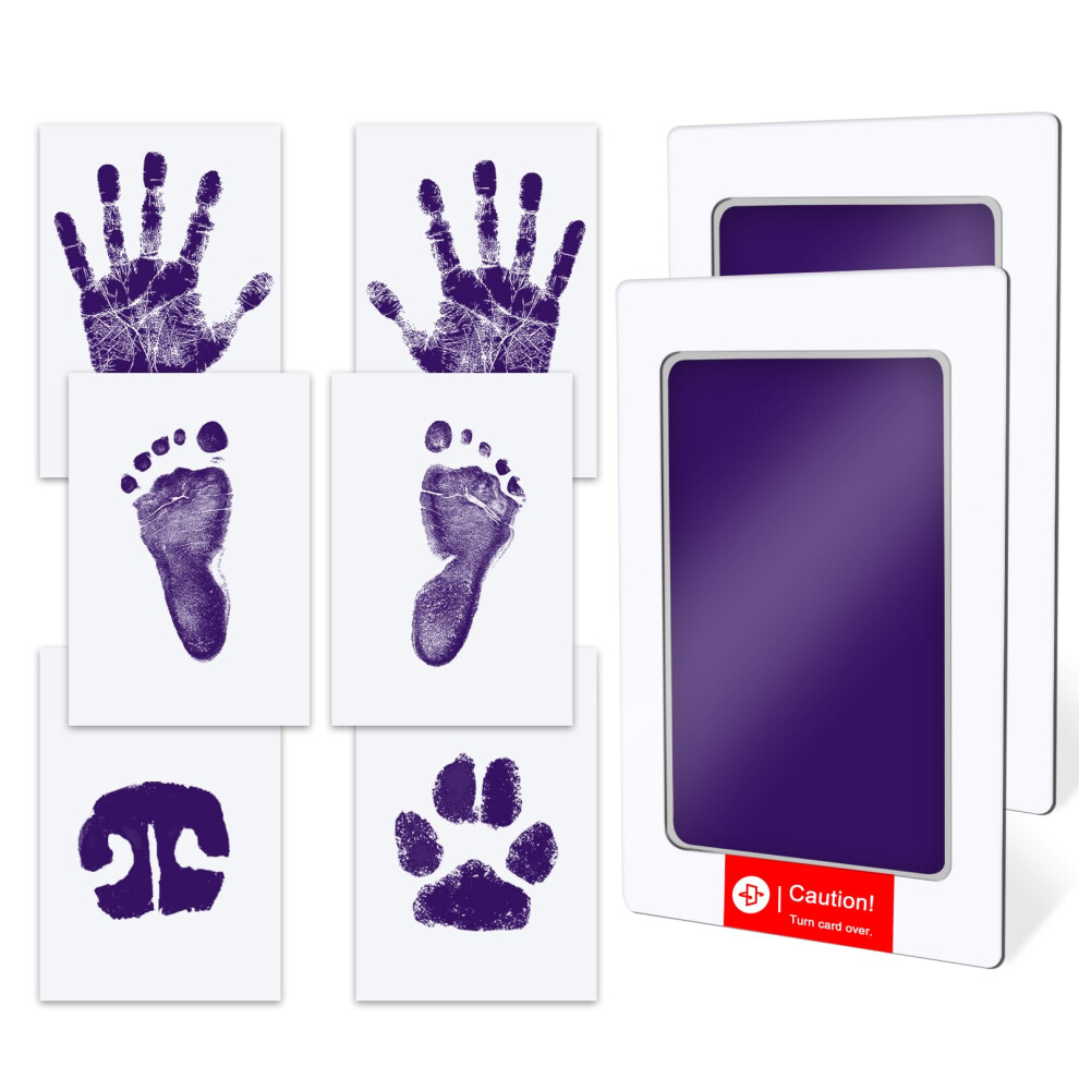 Baby Hand And Footprint Kit Inkless - Mess Free Ink Pad, Paw Print Kit For Dogs And Cats Tatuner