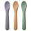 Vital Baby Silicone Spoons, 3 Pack | Shallow Spoon Tips, Easy-Grip 1