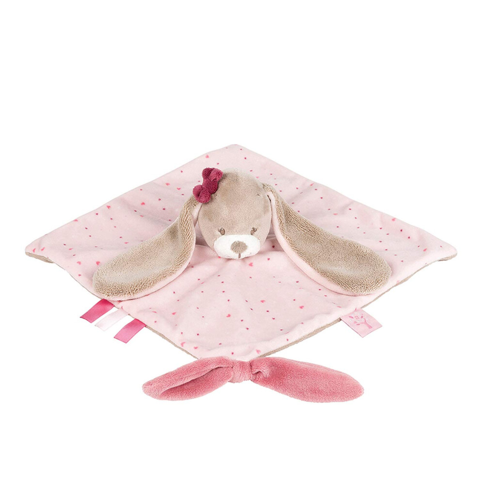 Cuddly Toy, Cloth, Nina The Rabbit, Companion From Birth, 27 X 27 Cm, -, 987165 Beige/Pink Nattou