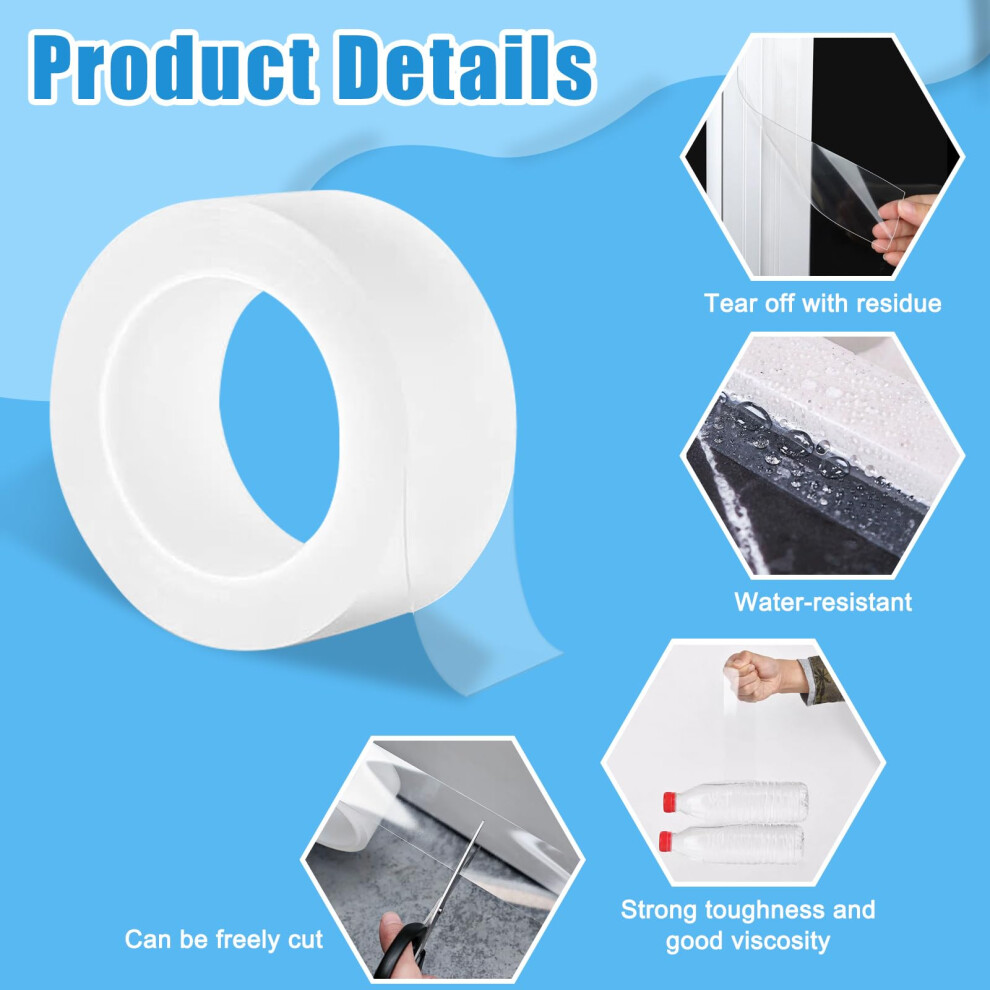 Wordmouk Window Weather Sealing Tape 3 Cm X 10 M Waterproof Window Draft Isolation Sealing Film Weather Seal Tape For Door Draft Stopper Adhesive 5051226629365