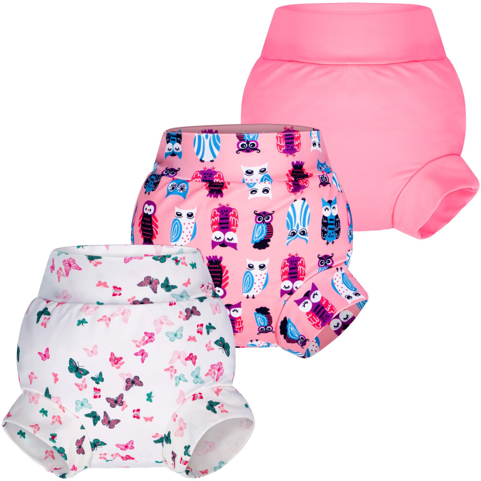 Baby Swim Diapers 3Pcs, Reusable Adjustable Washable Waterproof Swimming Diaper For Boy's And Girl's, 5T Big Elephant