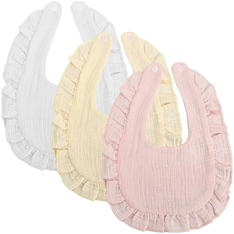 Dipzo Baby Muslin Drool Bibs, Dribble Bibs For Newborns And Toddlers 0-24 Months
