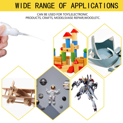 210 Pcs Glue Micro-Tips, Precision Applicator with Plastic Extender Tips, Micro Dispenser for DIY Crafting Lab Adhesive Dispensing 2
