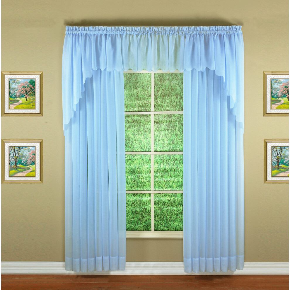 Emelia Original Voile Panel 84", Sky 60" W X 84" L Blue Today's Curtain
