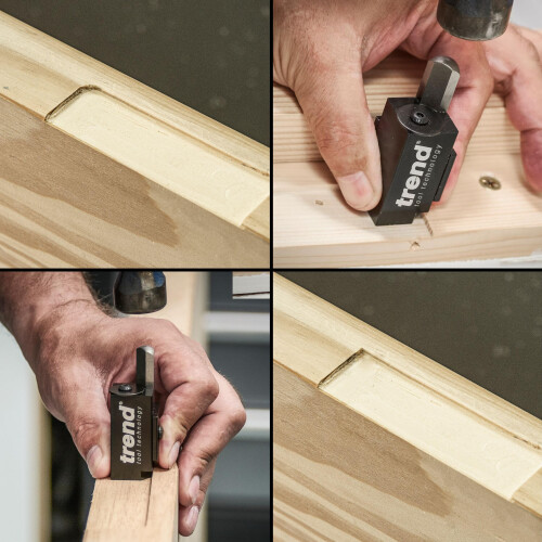 Trend Trend Hinge Recess Squaring Corner Chisel, Quickly Square Up Rounded Corners, C/CHISEL , 70mm, Black 1