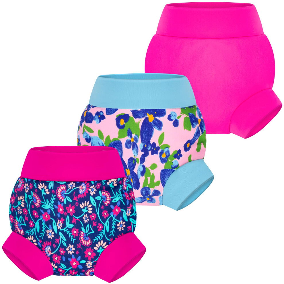 Baby Swim Diapers 3Pcs, Reusable Adjustable Washable Waterproof Swimming Diaper For Boy's And Girl's, 4T Big Elephant