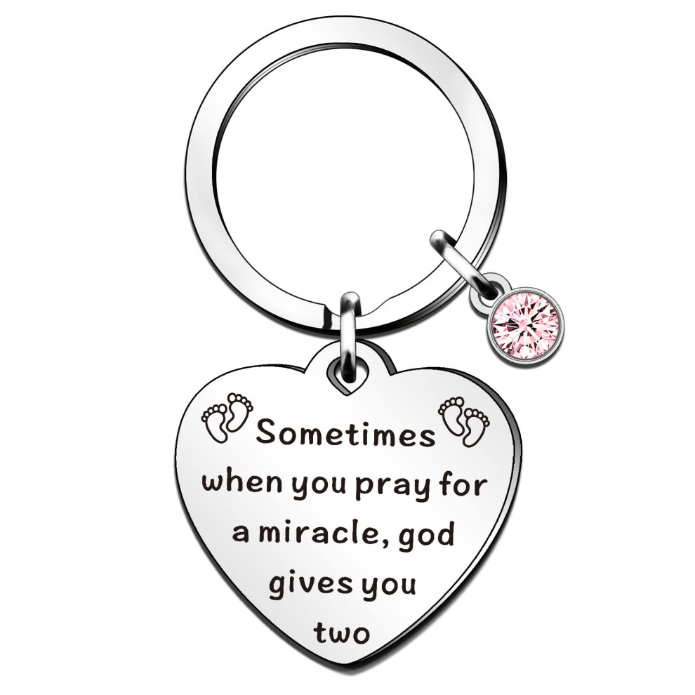 Qmvmv Twin Mum Gifts Keyring Mum Of Twins Gifts New Mum Gifts Christmas Birthday Gifts Mothers Day Gifts For Twin Mum