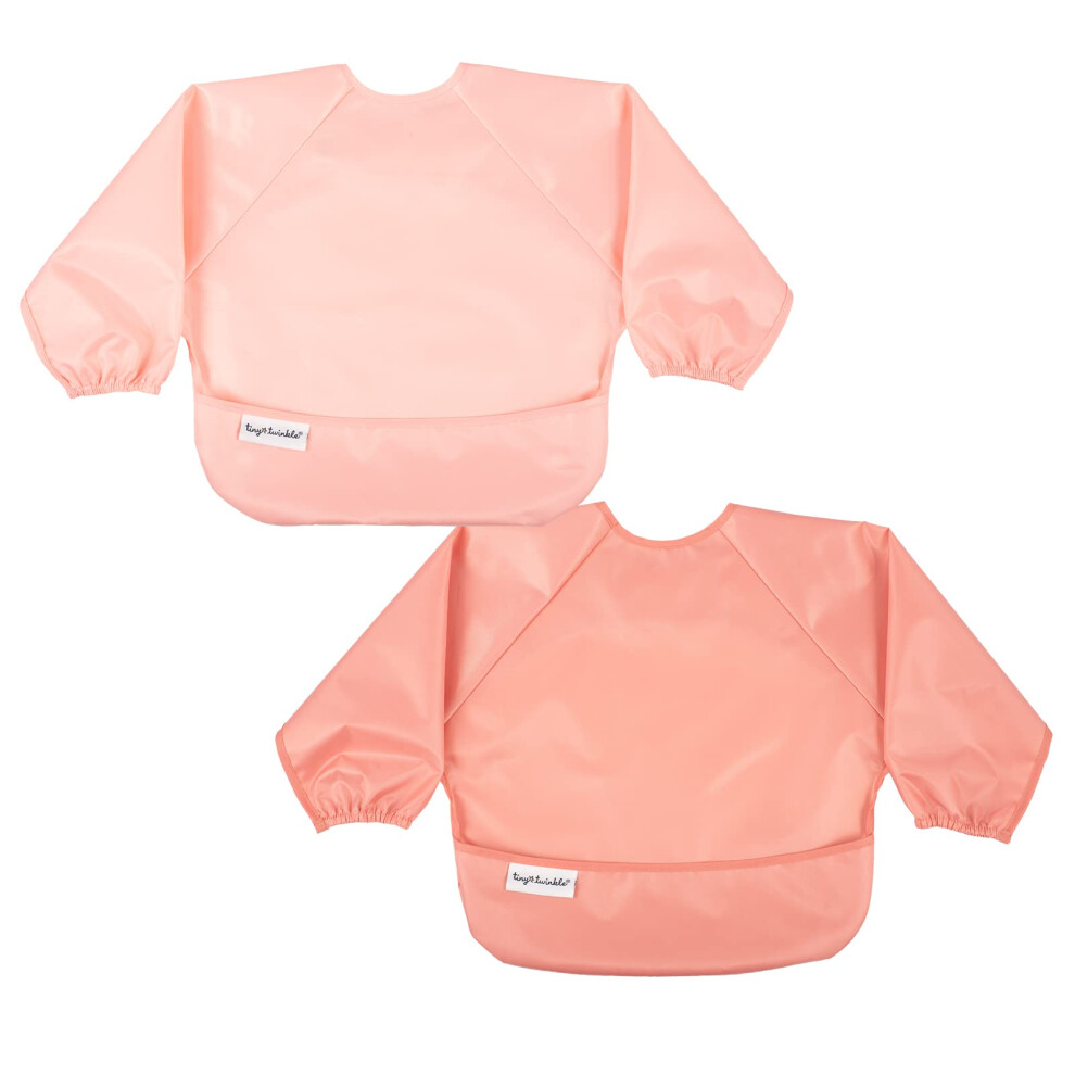 Tiny Twinkle Mess Proof Baby Bibs, 2-Pack – Waterproof Baby-Led Weaning Apron | 100% Recycled Polyester