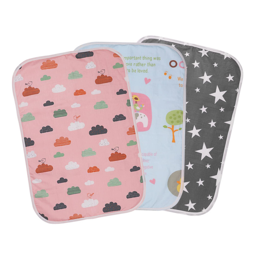 Tuciyke Baby Changing Pad Mats, 3-Pack Waterproof Foldable Changing Pad - 19.6''X27.5'' Reusable Washable Unisex Liner For Indoor, Outdoor, Travel